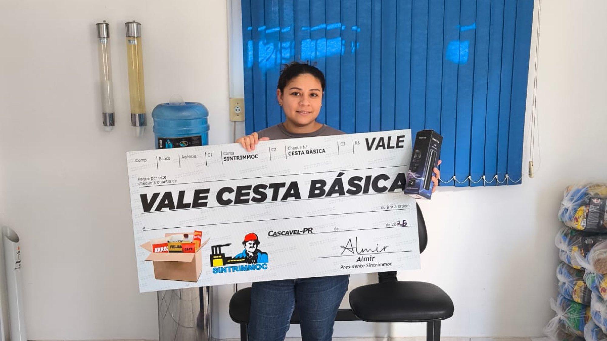 SINTRIMMOC realiza entrega de cestas básicas aos trabalhadores durante o mês de setembro